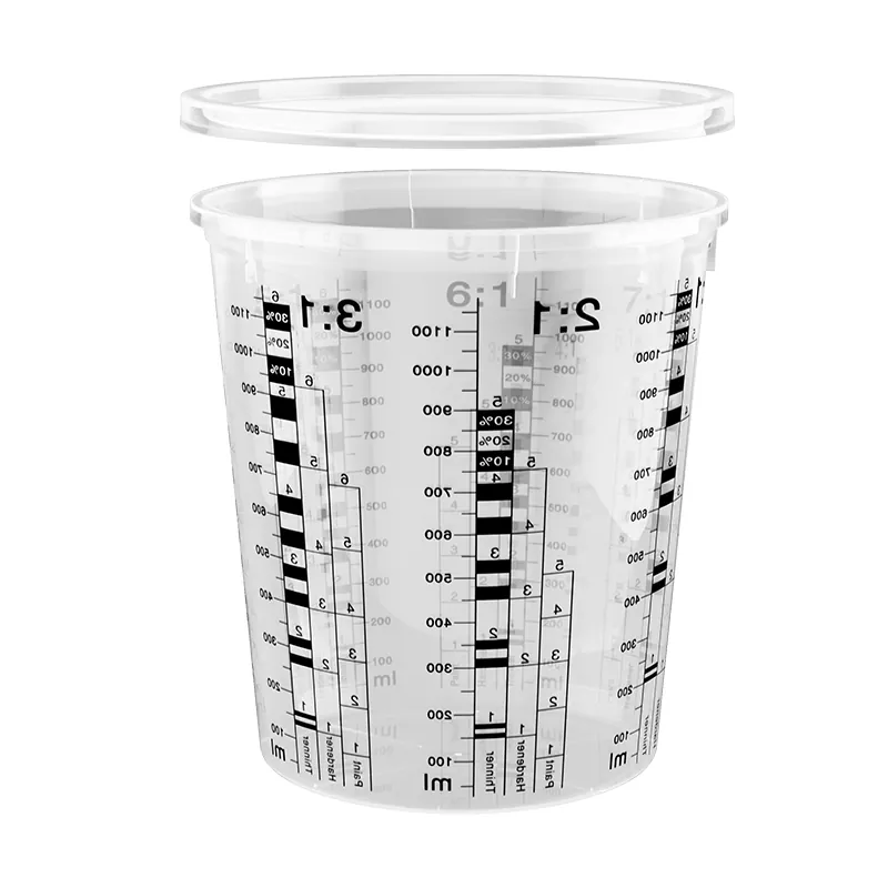 1370ml pp kapaklı otomotiv boya karıştırma bardağı