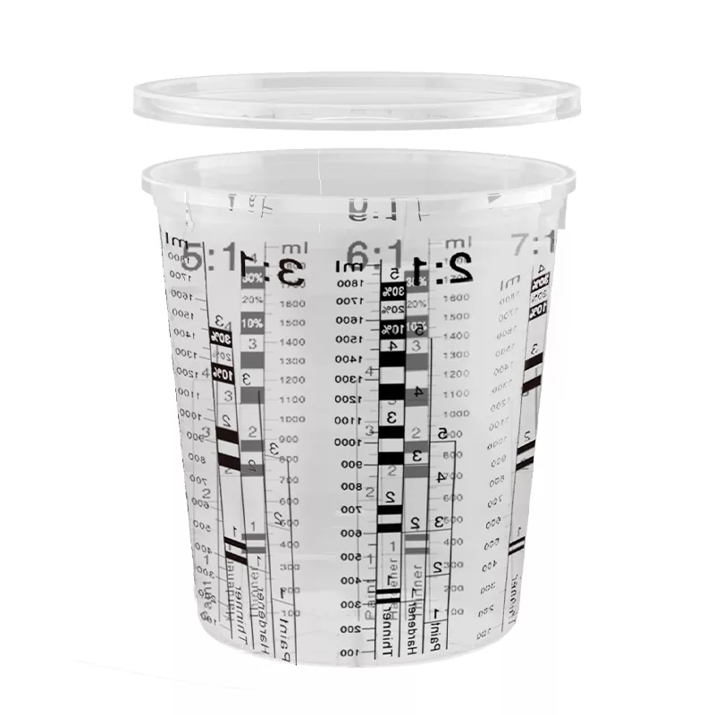 2250ml pp kapaklı otomotiv boya karıştırma bardağı