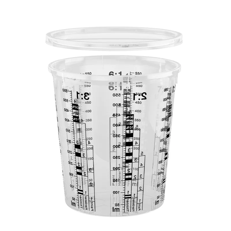 680ml pp kapaklı otomotiv boya karıştırma bardağı